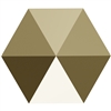 Swarovski 7.5mm Hexagon Spike Bead- Metallic Light Gold