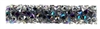 Swarovski 30mm Fine Rock Tube- Paradise Shine with Black Core