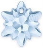 Swarovski 14mm Edelweiss Pendant- Blue Shade