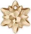 Swarovski 18mm Edelweiss Pendant- Golden Shadow