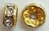 6mm Swarovski Small Stone Rondell Crystal/Gold