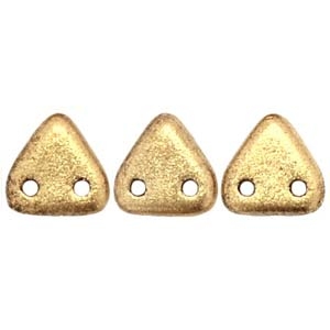 2 hole Triangle Beads-MATTE METALLIC FLAX