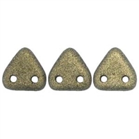 2 hole Triangle Beads-METALLIC SUEDE GOLD