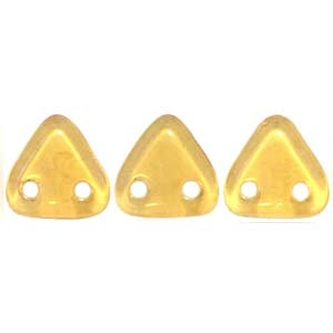 CzechMates 2 hole Triangle Beads-TOPAZ CHAMPAGNE LUSTER