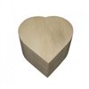 Unfinished Wood Swing Lid Trinket Box - Heart