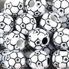 Team Sports Acrylic Soccer Ball Beads - 12 mm - 60pc