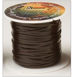 Faux Flat Leather Lace - 1/8", 50 yard Spool