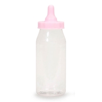 Plastic Favor - Baby Bottle - Pink - 5 inches - 12 pieces