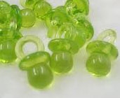 Plastic Pacifier Shower Favor - Green