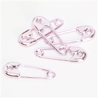 Plastic Diaper Pin Shower Favor - Shiny Pink