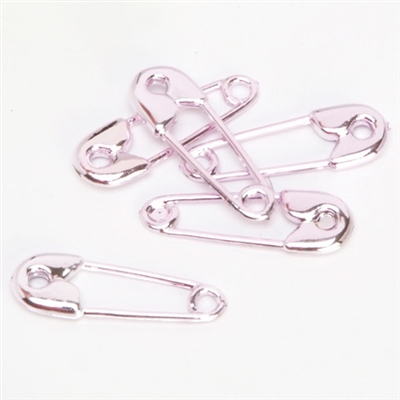 Plastic Diaper Pin Shower Favor - Shiny Pink