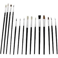 Hawk Assorted Flat & Round 15 Piece Paint Brush Set