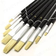 Hawk Flat Paint Brush Set - 9 Piece Set