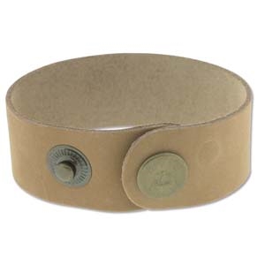 Leather Cuff - Natural, 1" x 9"