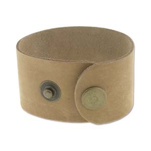 Leather Cuff - Natural, 1 1/2" x 9"