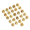 6mm Gold Plated Lead Free Pewter Letter Beads