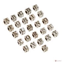 6mm Lead Free Pewter Letter Beads
