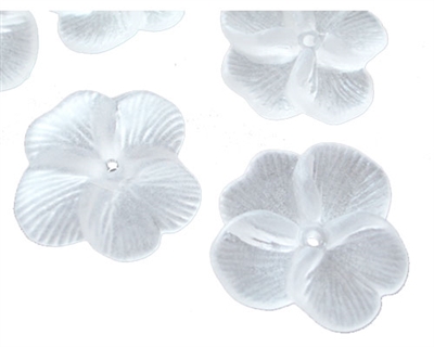 Dyable Frost White Lucite Flower Bead - #1631