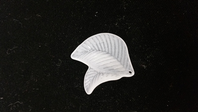 Dyable Frost White Lucite Leaf Bead - #1653