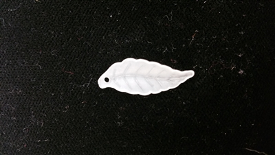 Dyable Frost White Lucite Leaf Bead - #1655