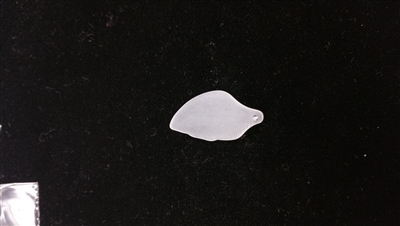 Dyable Frost White Lucite Leaf Bead - #1656