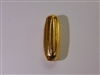 25x9mm Ridged Cylinder Gold Washed