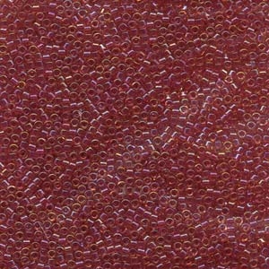 DB062 Lined Light Cranberry AB - Miyuki Delica Seed Beads - 11/0