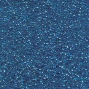 DB1318 Dyed Transparent Capri Blue - Miyuki Delica Seed Beads - 11/0