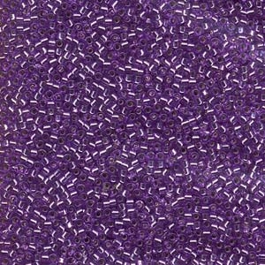 DB1343 Dyed Silver Lined Lavender - Miyuki Delica Seed Beads - 11/0