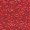 DB1780 White Lined Flame Red AB - Miyuki Delica Seed Beads - 11/0