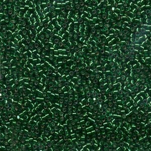 DB605 Dyed Silver Lined Emerald - Miyuki Delica Seed Beads - 11/0