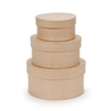 Paper Mache Box Set of Three  Round- 7 3/4", 8 3/4", 9 3/4"