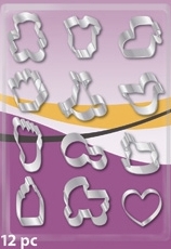 Premo! Sculpey Mini Metal Cutters: Baby Shapes, 12 pc