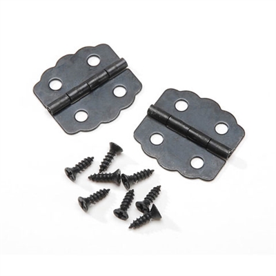 Hinge Sets - Black Curved - 7/8 inch