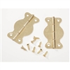 Iron Hinges with Brass Plated Screws - Curved - 1-3/4 inches