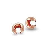 Rose Gold Filled Crimp Covers - 3mm