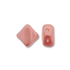 Silky Bead, 6mm, 2-Hole - Pastel Light Coral