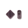 Silky Bead, 6mm, 2-Hole - Opaque Purple