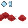 Silky Bead, 6mm, 2-Hole - Opaque Red