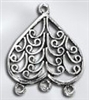 Sterling Silver Chandelier Pendant - Heart