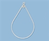 Sterling Silver Chandelier Pendant - 40mm x 27mm Teardrop