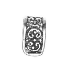 Sterling Silver Oxidized Fancy Bail - Medium