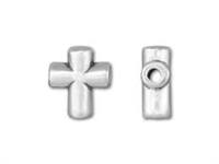 Sterling Silver Cross Bead - 8x7mm - 1.6mm Hole Size