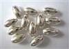 4mm x 6mm Smooth Sterling Silver Rice Bead