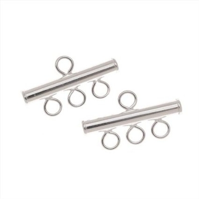 Sterling Silver Multi-Strand Connector - 3 Loop