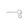 Sterling Silver Frosted Ball Post with Loop - 4mm