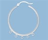 Sterling Silver Hoops with Loops - 30mm- 5 Loops