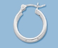 Sterling Silver Tube Hoop - 15mm