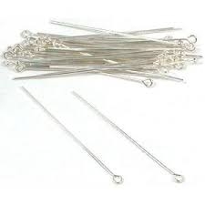 Sterling Silver Eyepins - 24 gauge, 2 inch