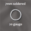 Sterling Silver Twisted Soldered Jumpring-7mm, 20g